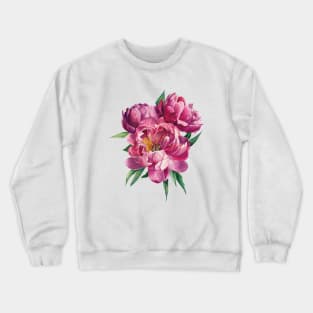 Watercolor bouquet of peonies Crewneck Sweatshirt